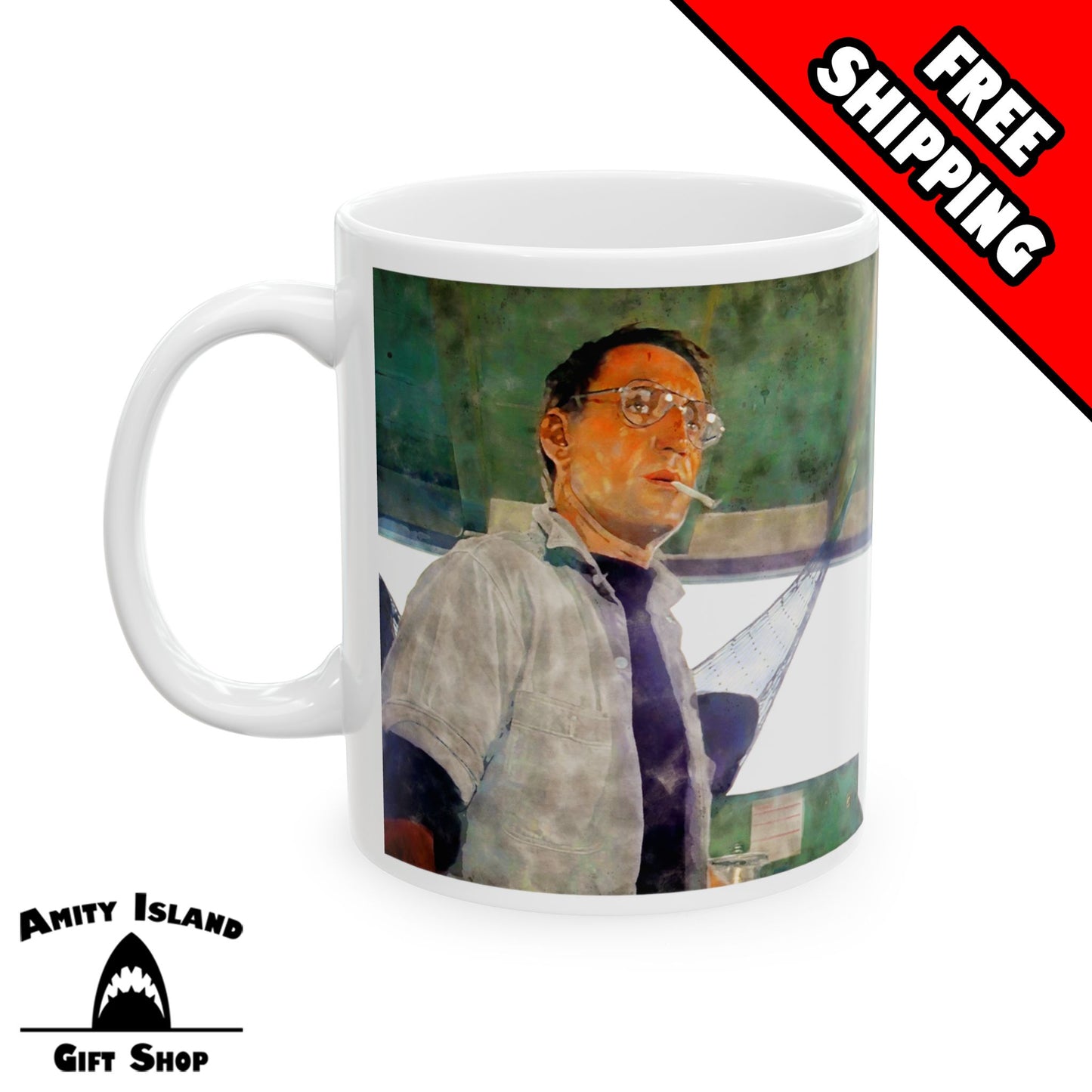 Need a Bigger Boat 11 oz Mug - Jaws Inspired Artwork - Chief Brody and Quint