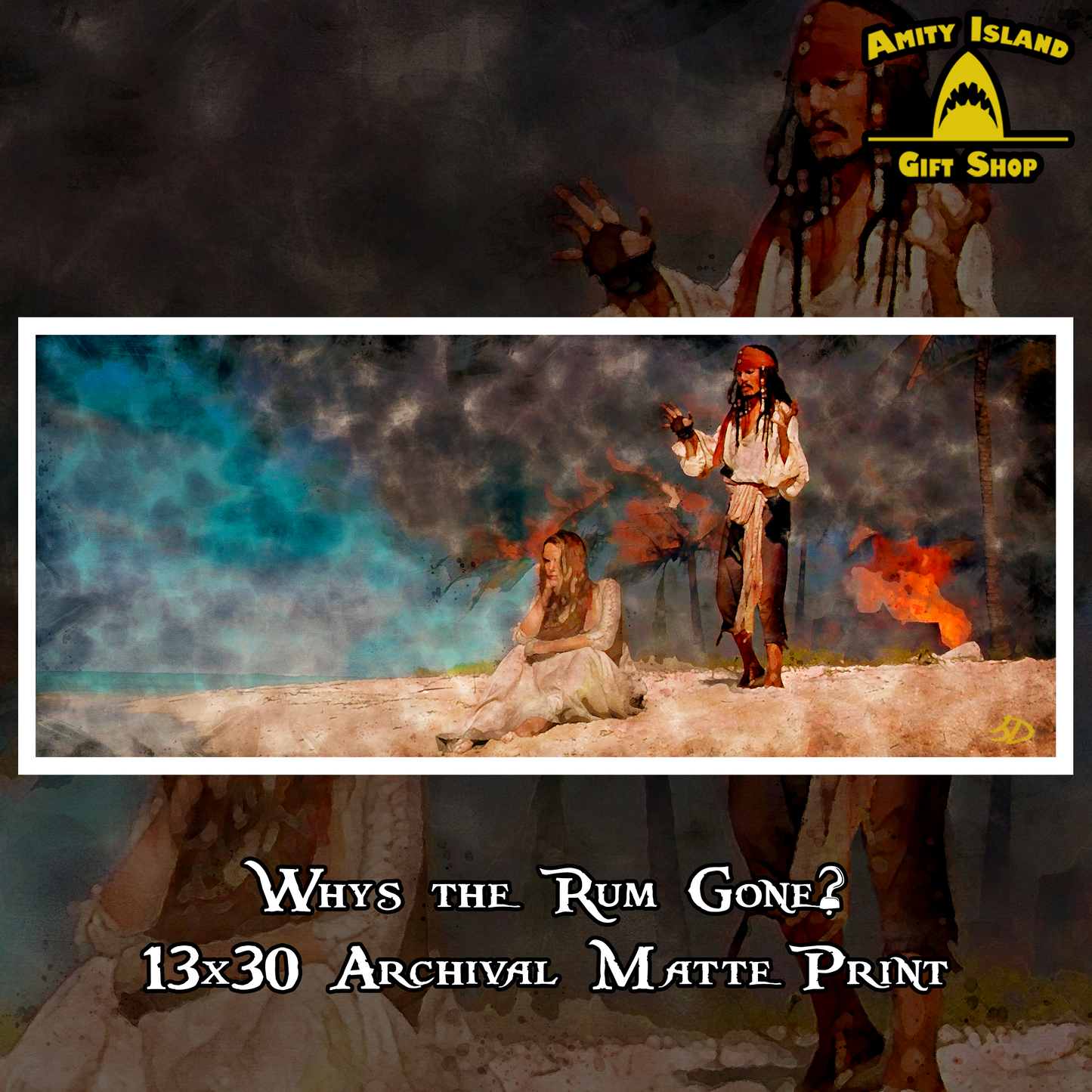 Why's the Rum Gone? - Pirates of the Caribbean Inspired Archival Matte Art Print