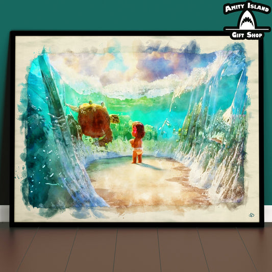 Minnow and the Wave - Moana Inspired Art Print