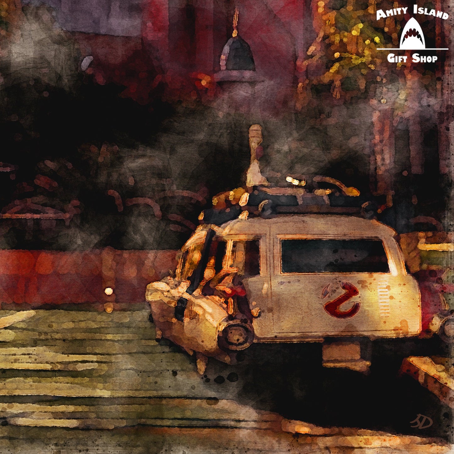 POP MASH-UP - Ghostbusters vs the Tower of Terror Wall Print / Ghostbusters Mash-Up/ Twilight Zone / Disney Hollywood Studios