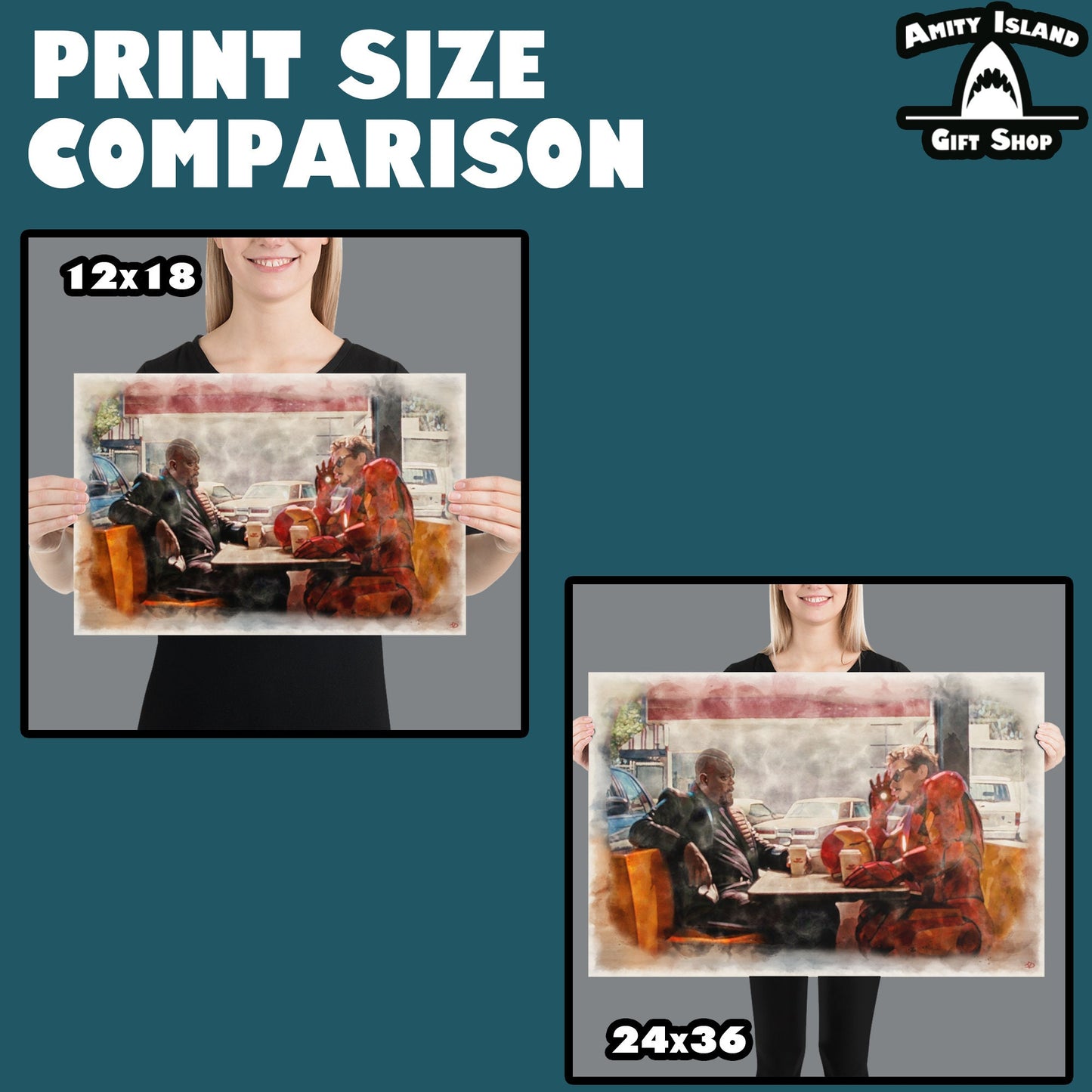 Coffee Shop Interview - Iron Man 2 Inspired Art Print