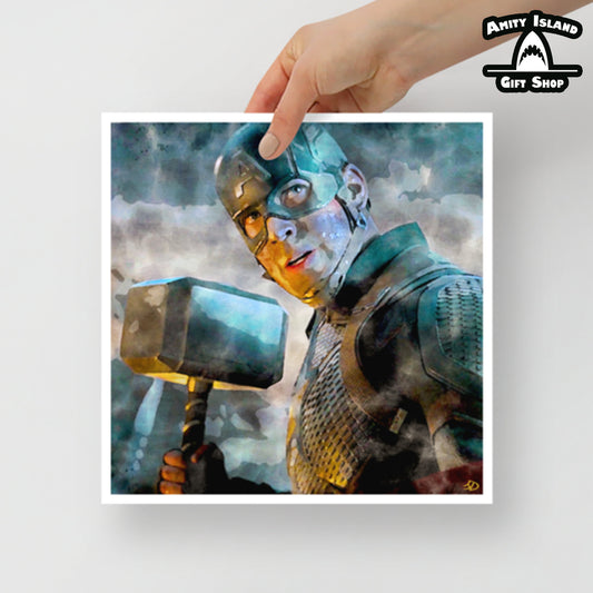 Worthy - Captain America Inspired Art Print