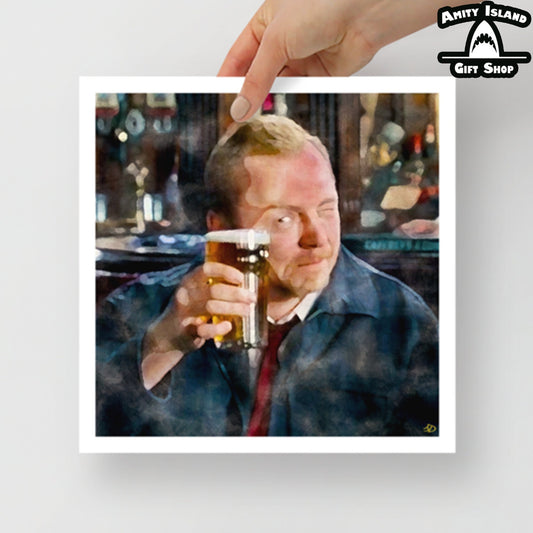 King of the Zombies - Shaun of the Dead Inspired Art Print