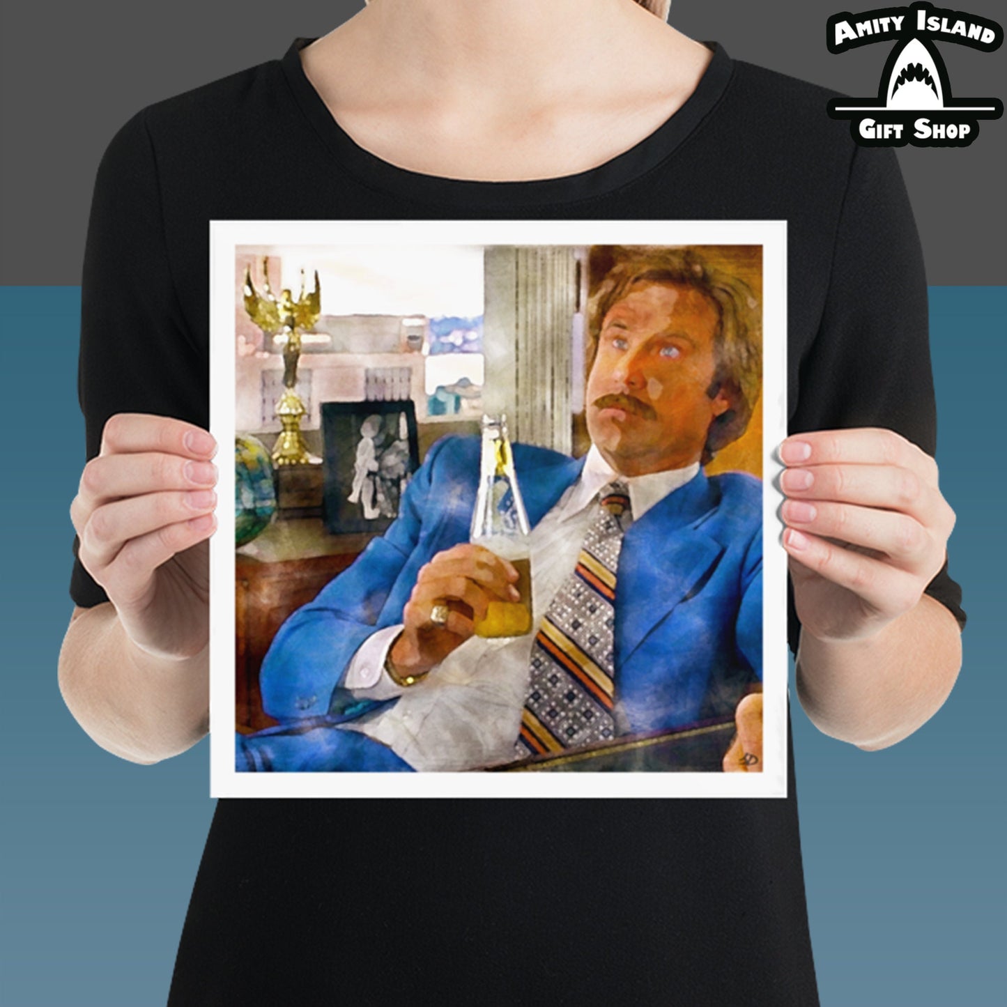 Anchorman 12x12 Art Print / Boy That Escalated Quickly / Comedy Movie Gift / Home Bar Decor