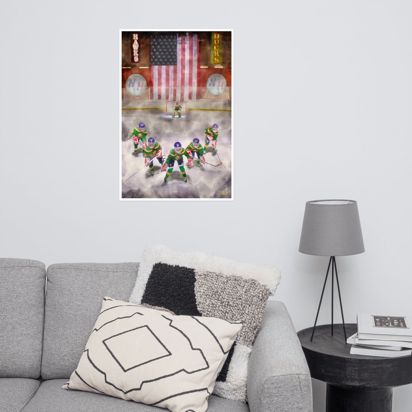 Ducks Fly Together - Mighty Ducks Inspired Hockey Poster - The Flying V