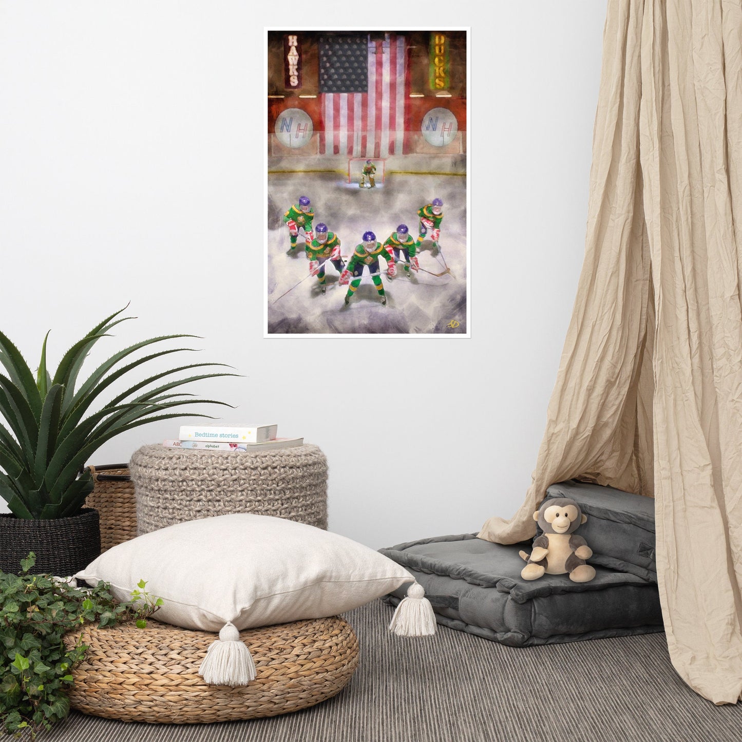 Ducks Fly Together - Mighty Ducks Inspired Hockey Poster - The Flying V