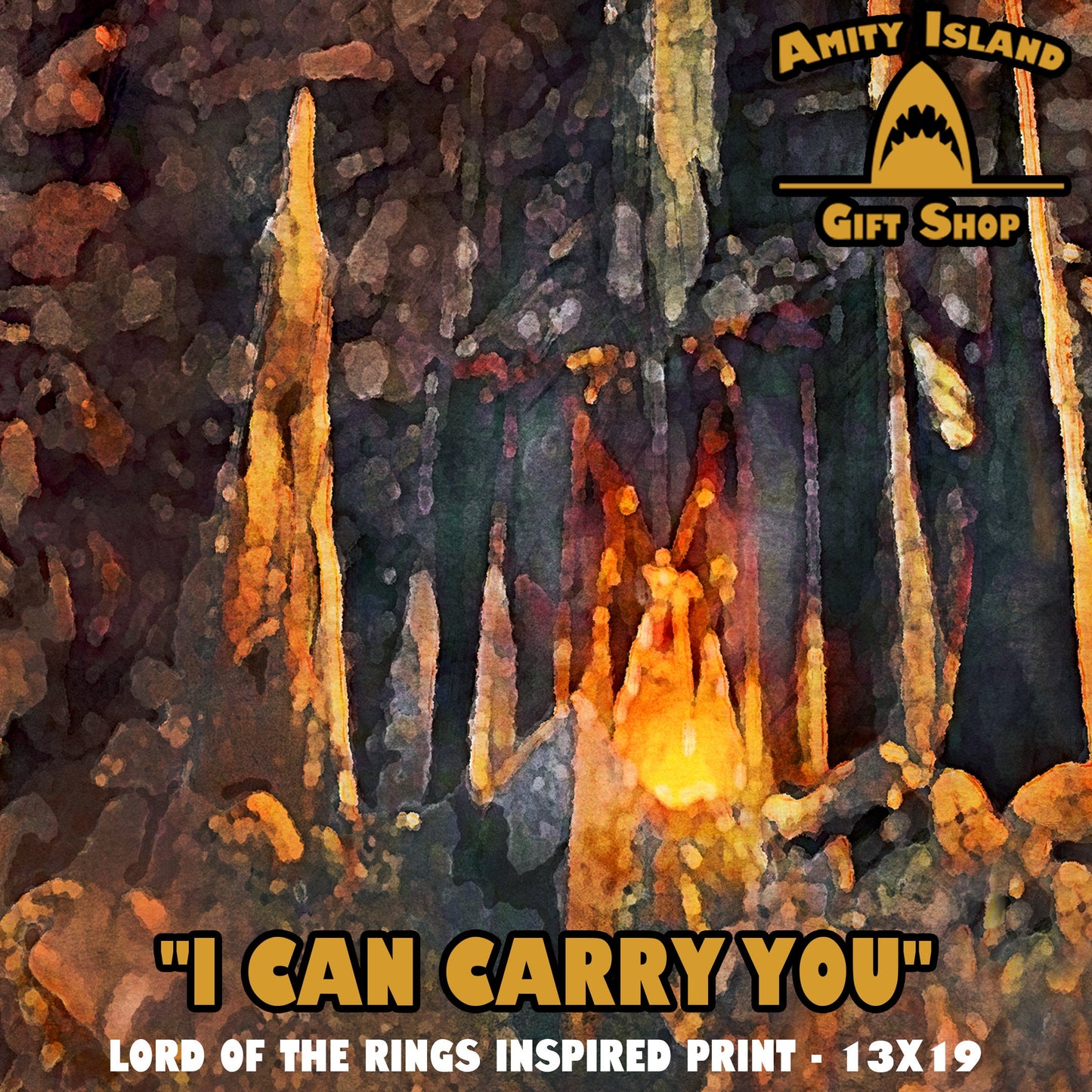 Lord of the Rings Wall Print - I Can Carry You / Return of the King / Home Office Art Work /Frodo and Sam / Man Cave Poster