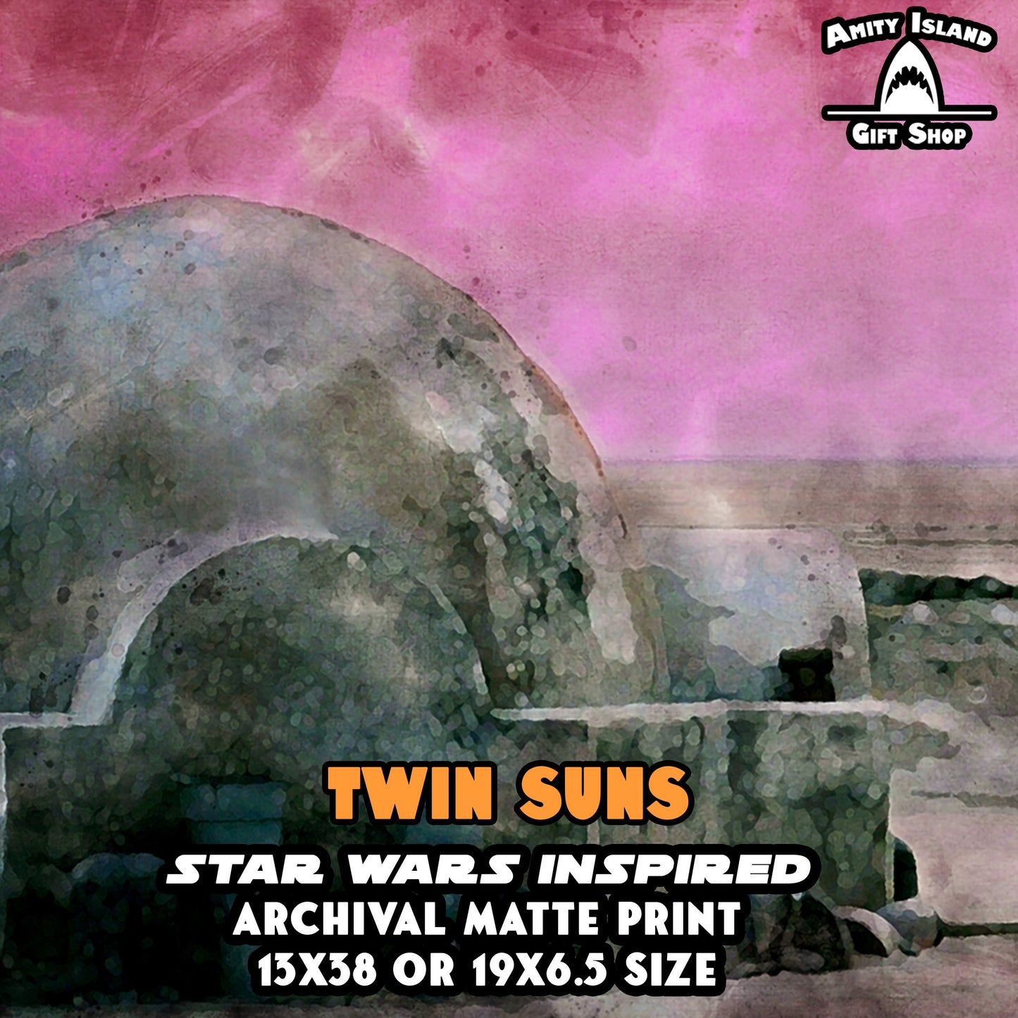 Twin Suns - Star Wars Inspired Binary Sunset Artwork - Archival Print