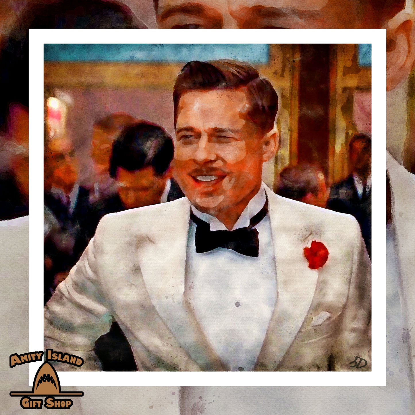 Buongiorno - Aldo Raine from Inglorious Basterds Inspired 12x12 Print - Brad Pitt - Tarantino Fan Gift