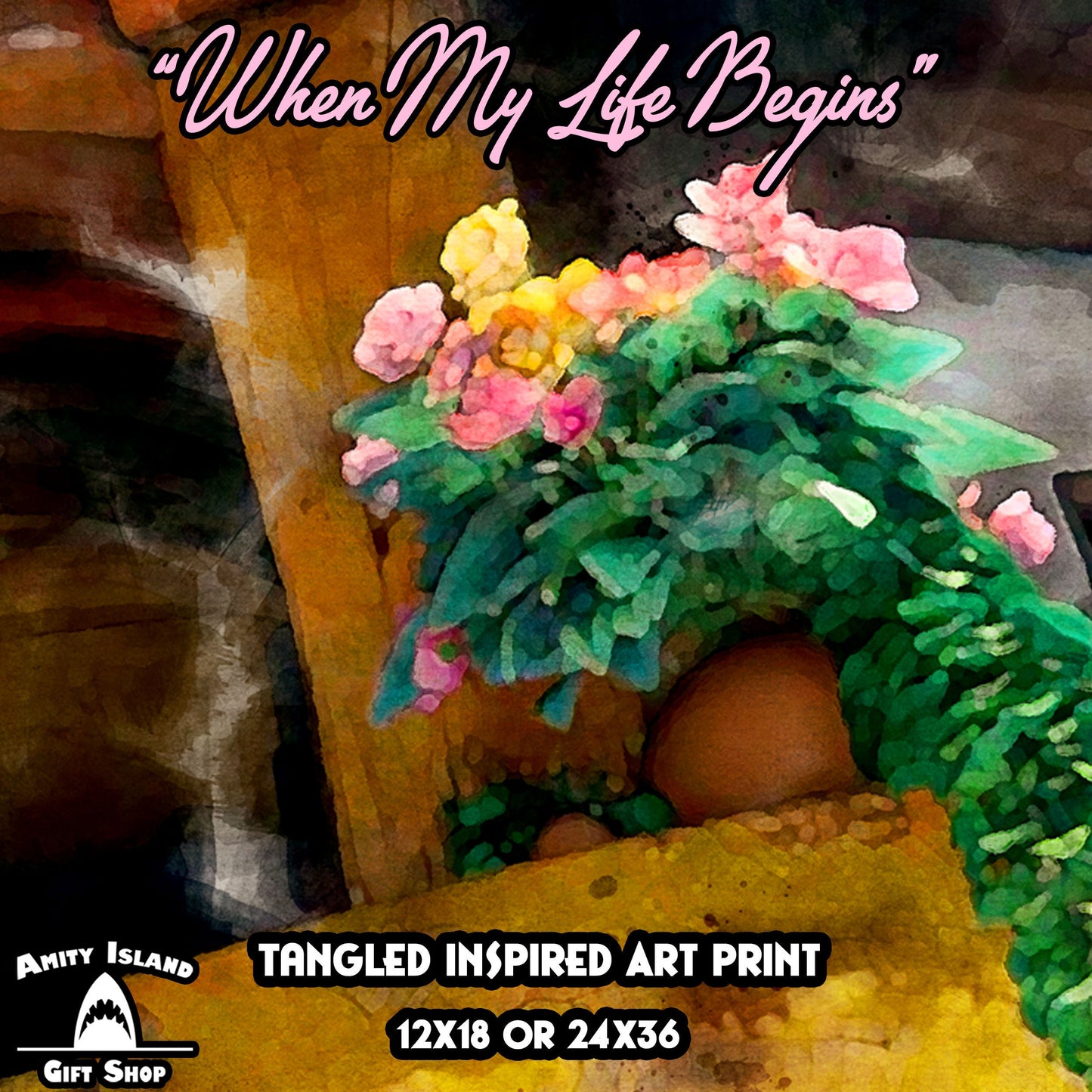 When My Life Begins - Tangled Inspired Art Print