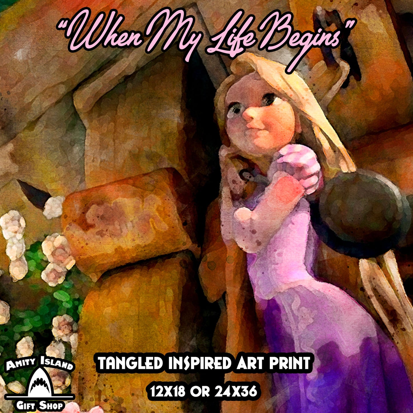 When My Life Begins - Tangled Inspired Art Print