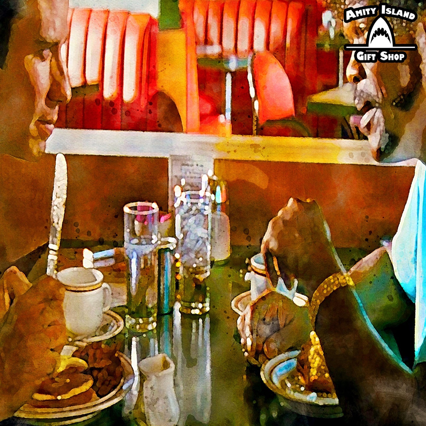 Want Any Bacon? - Pulp Fiction Inspired Artwork - Diner Scene - Tarantino Art Print - Vince and Jules