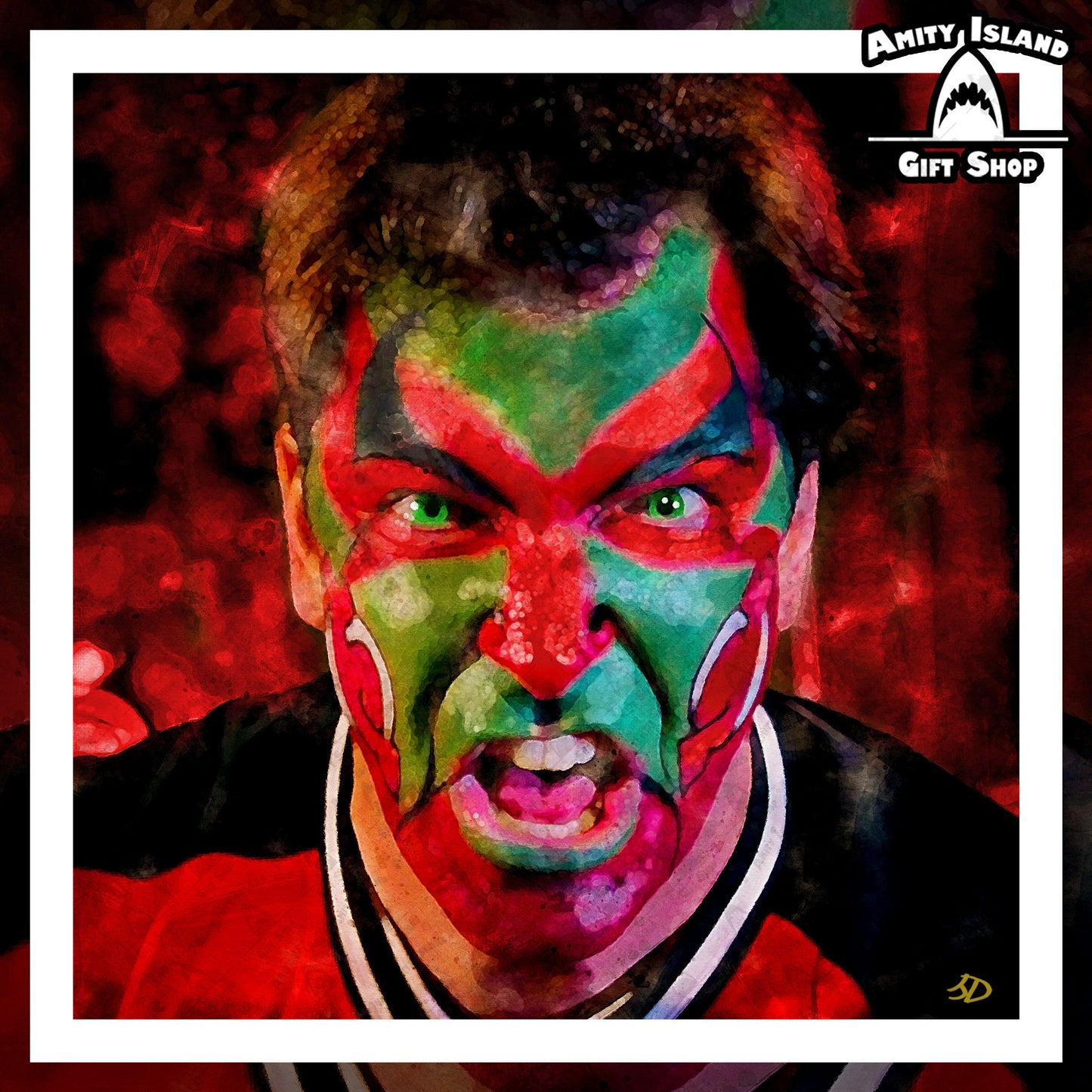 Support the Team - NJ Devils "Puddy in Face Paint" Art Print