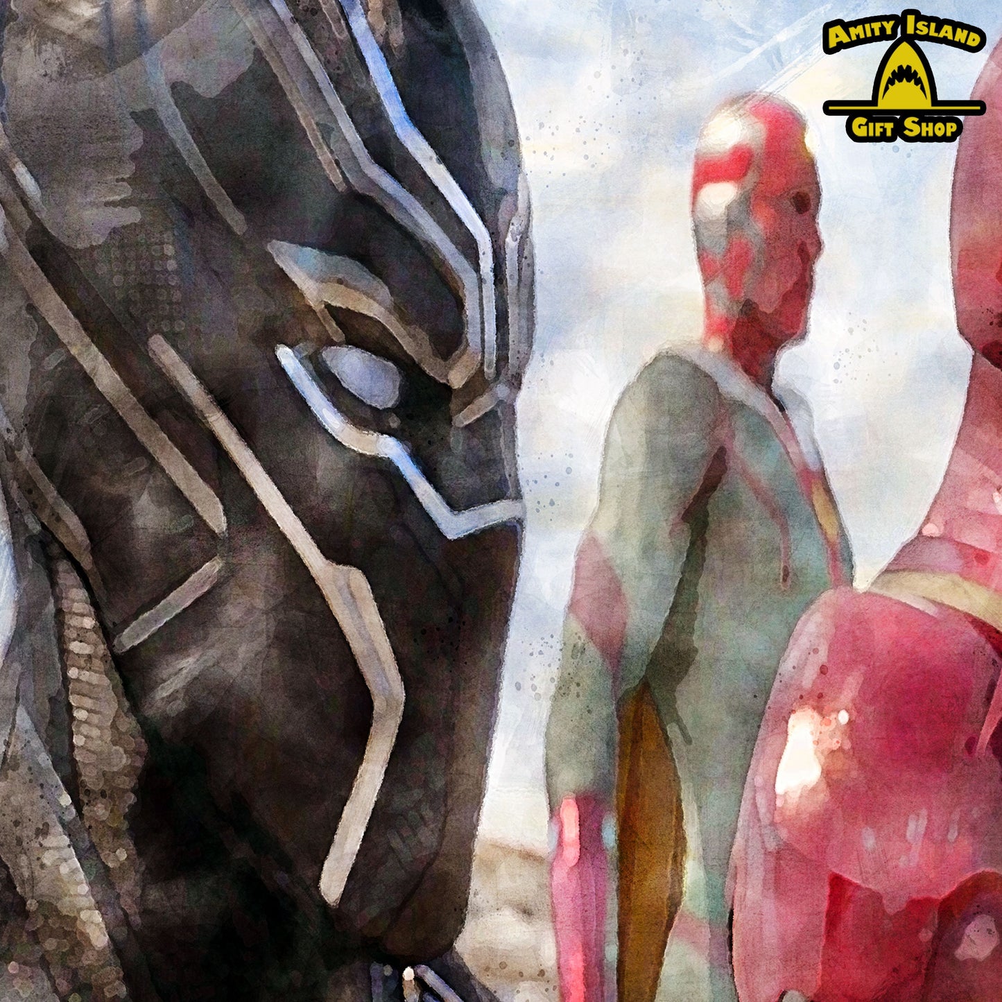 MCU Civil War Inspired - Team Iron Man vs Team Captain America - Art Print