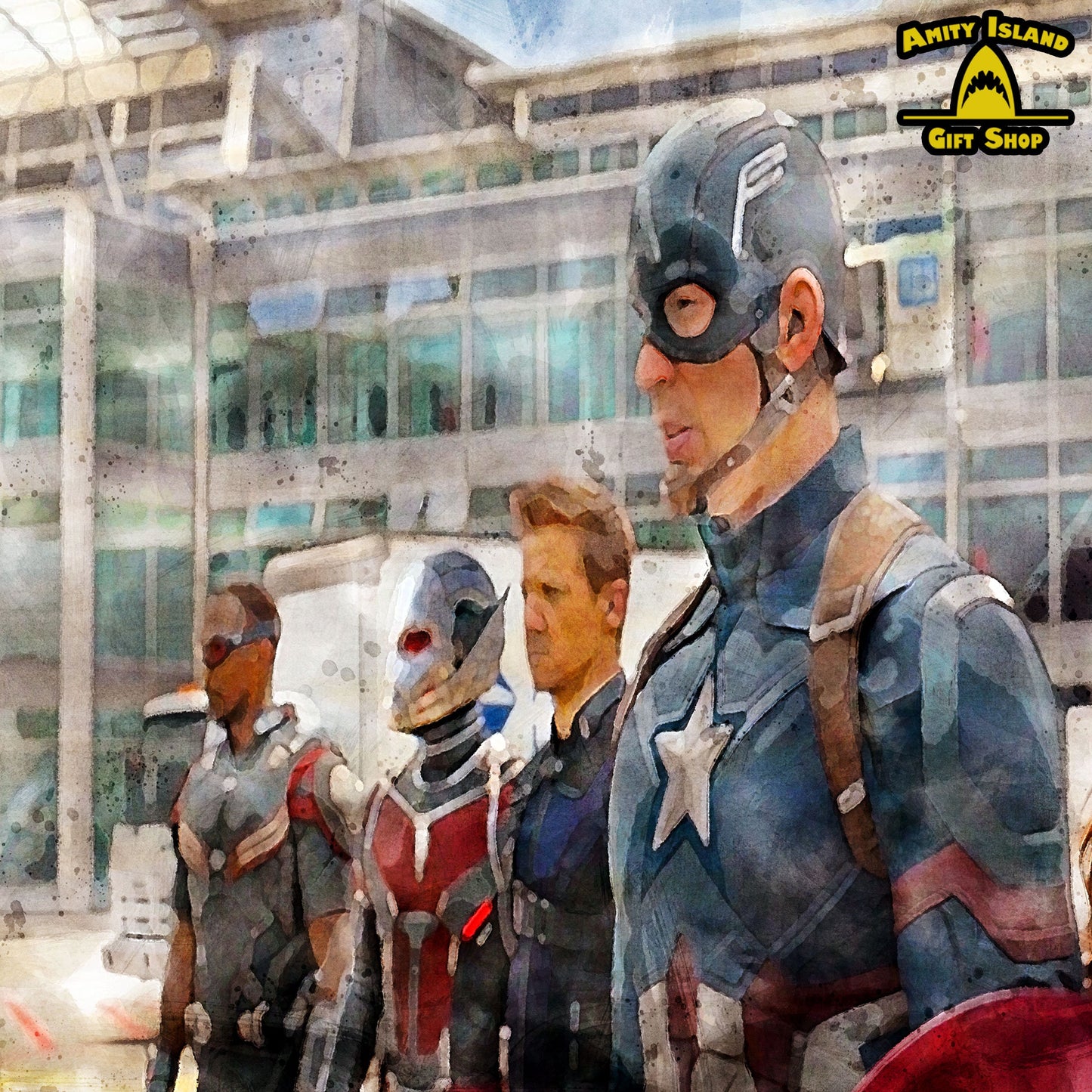MCU Civil War Inspired - Team Iron Man vs Team Captain America - Art Print