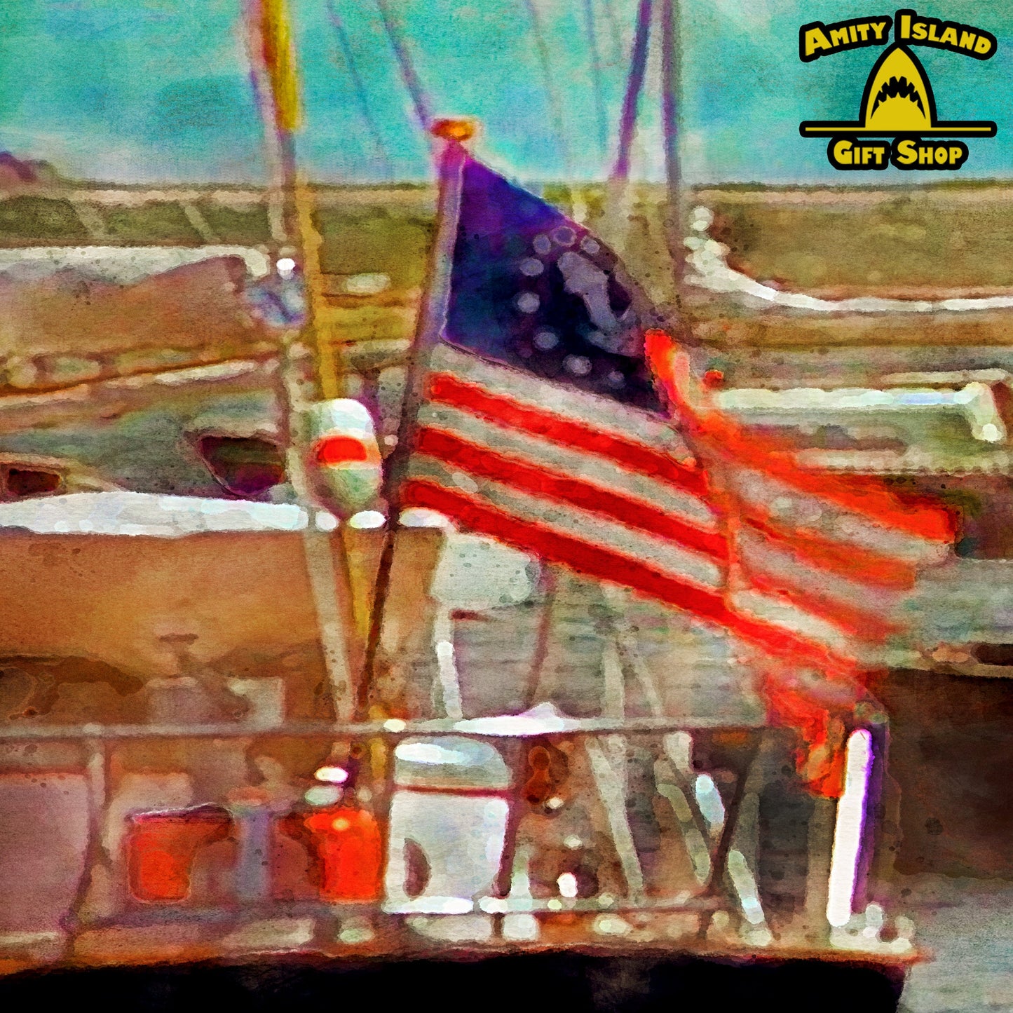 Boat for Charter - Jaws Inspired 13x38 Art Print