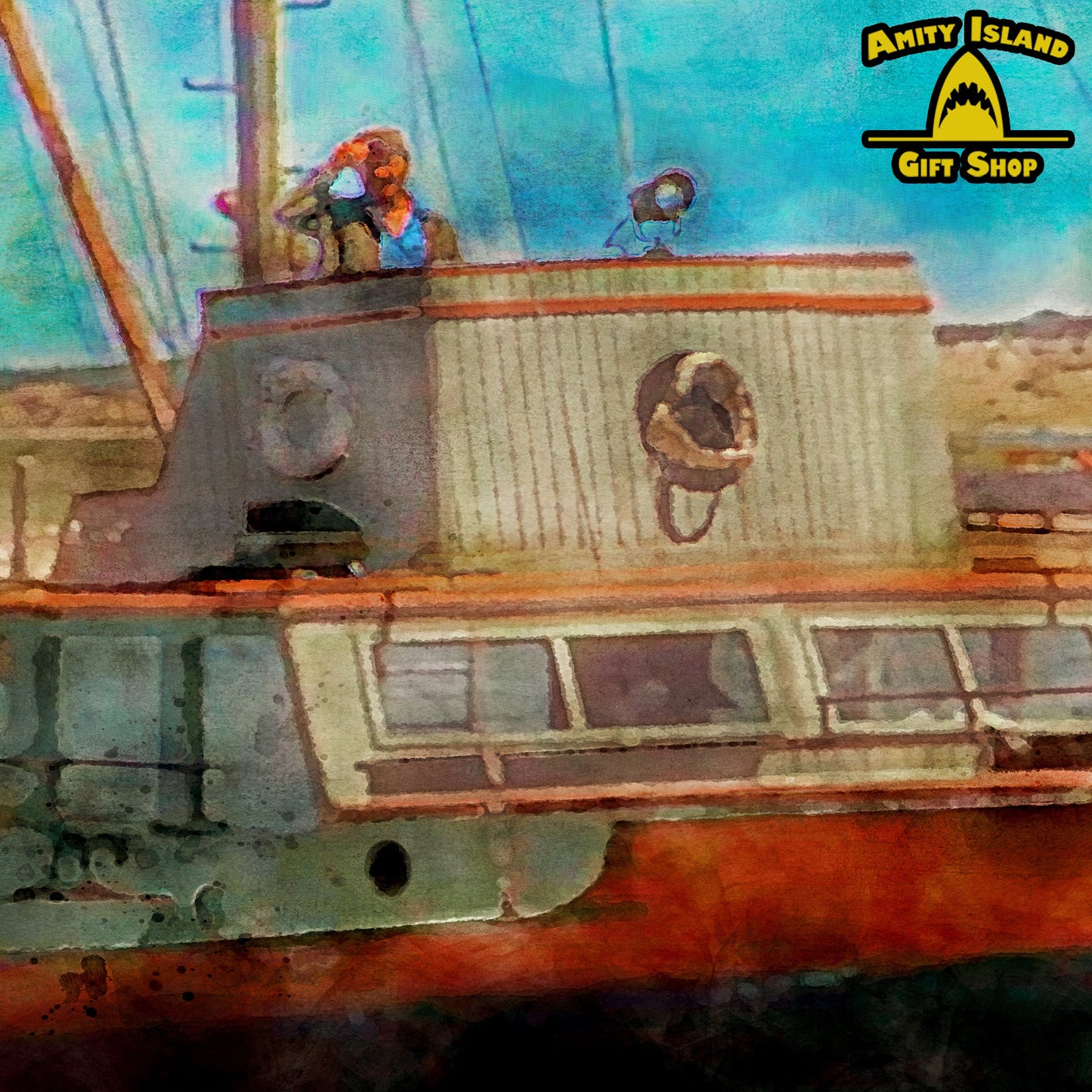 Boat for Charter - Jaws Inspired 13x38 Art Print