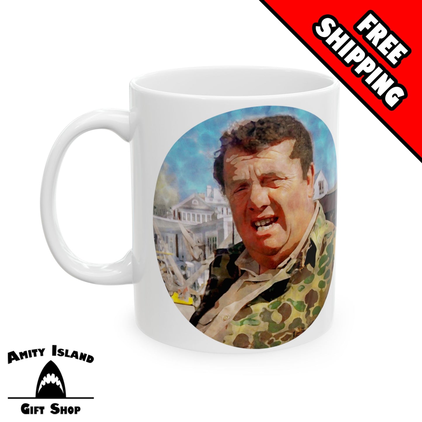 Tiger Shark Guy from Jaws Inspired 11 oz Mug - A What?