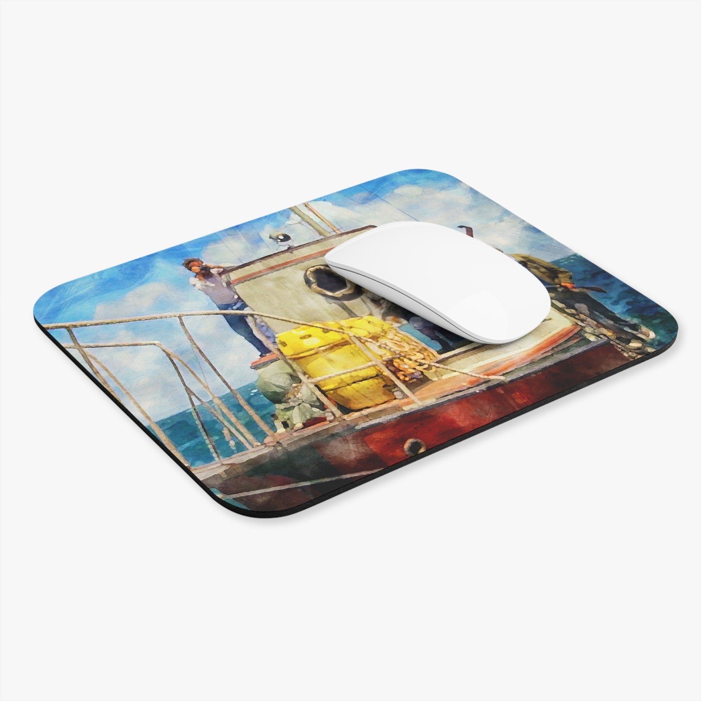 Jaws Inspired "Shark Hunting" Mouse Pad - 9x8