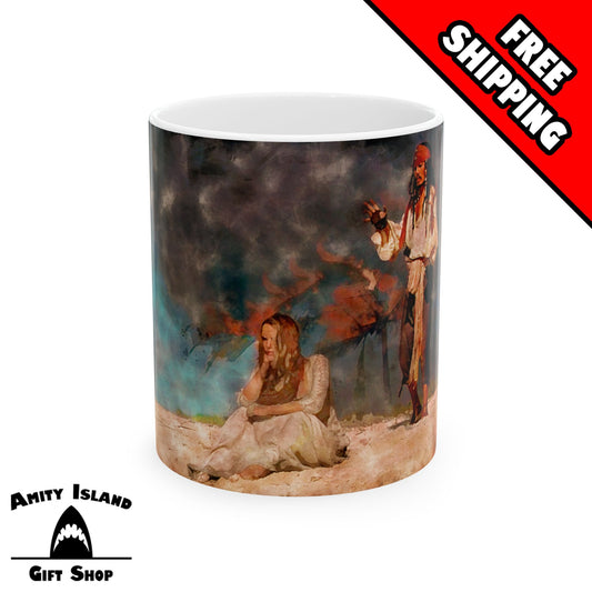 Pirates of the Caribbean Inspired Mug - Why's the Rum Gone? - Captain Jack and Elizabeth Swann