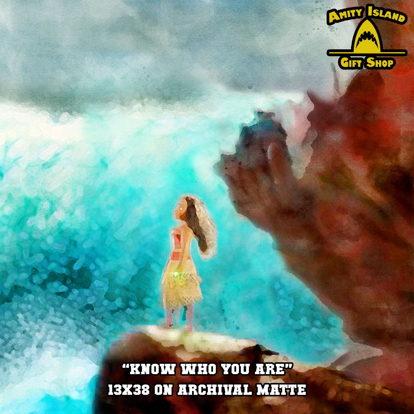 Know Who You Are - Moana Inspired 13x38 Art Print