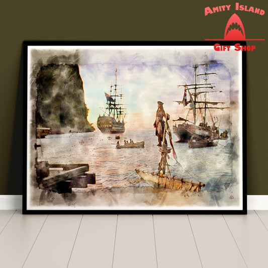 Free Parking - Pirates of the Caribbean Inspired Art Print