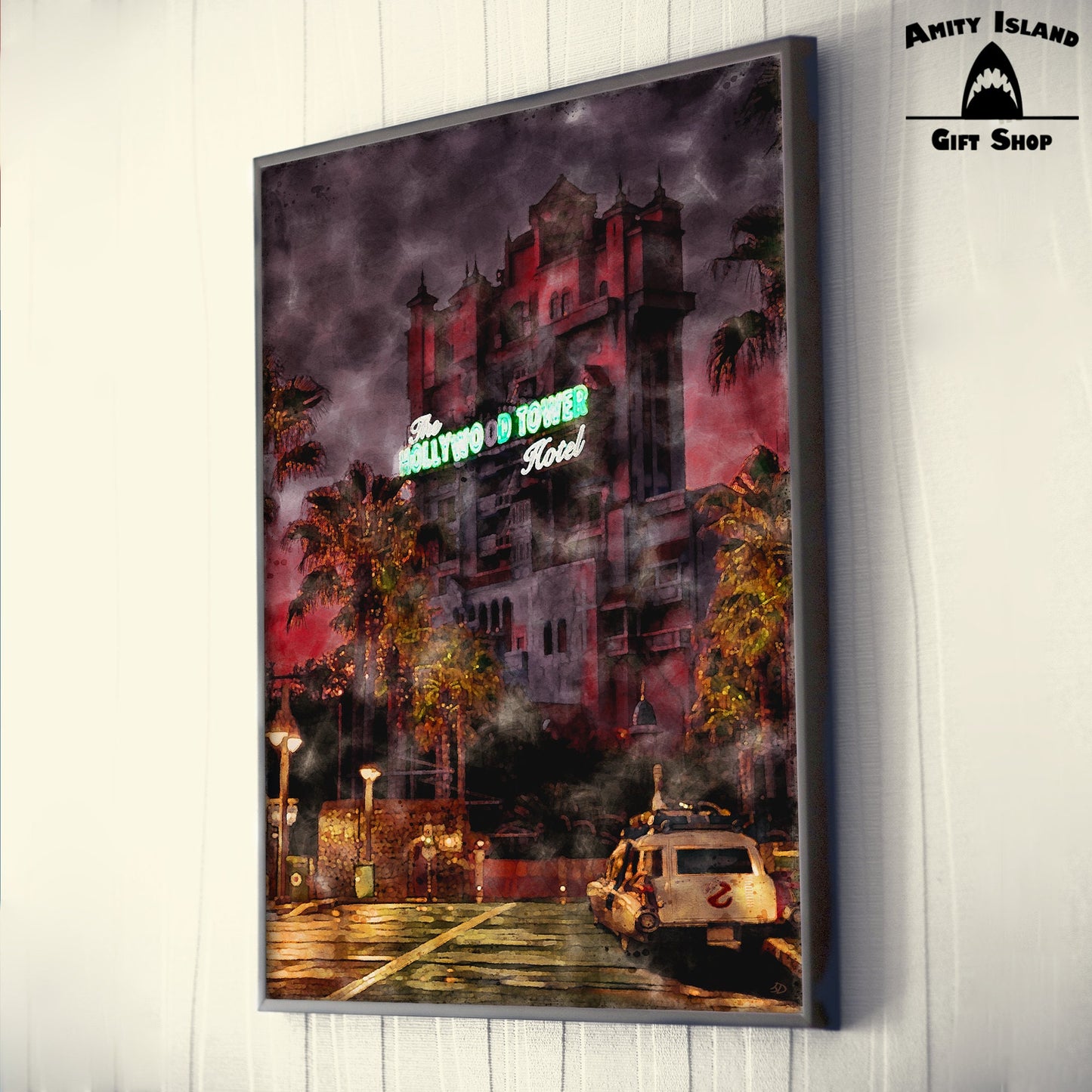 POP MASH-UP - Ghostbusters vs the Tower of Terror Wall Print / Ghostbusters Mash-Up/ Twilight Zone / Disney Hollywood Studios
