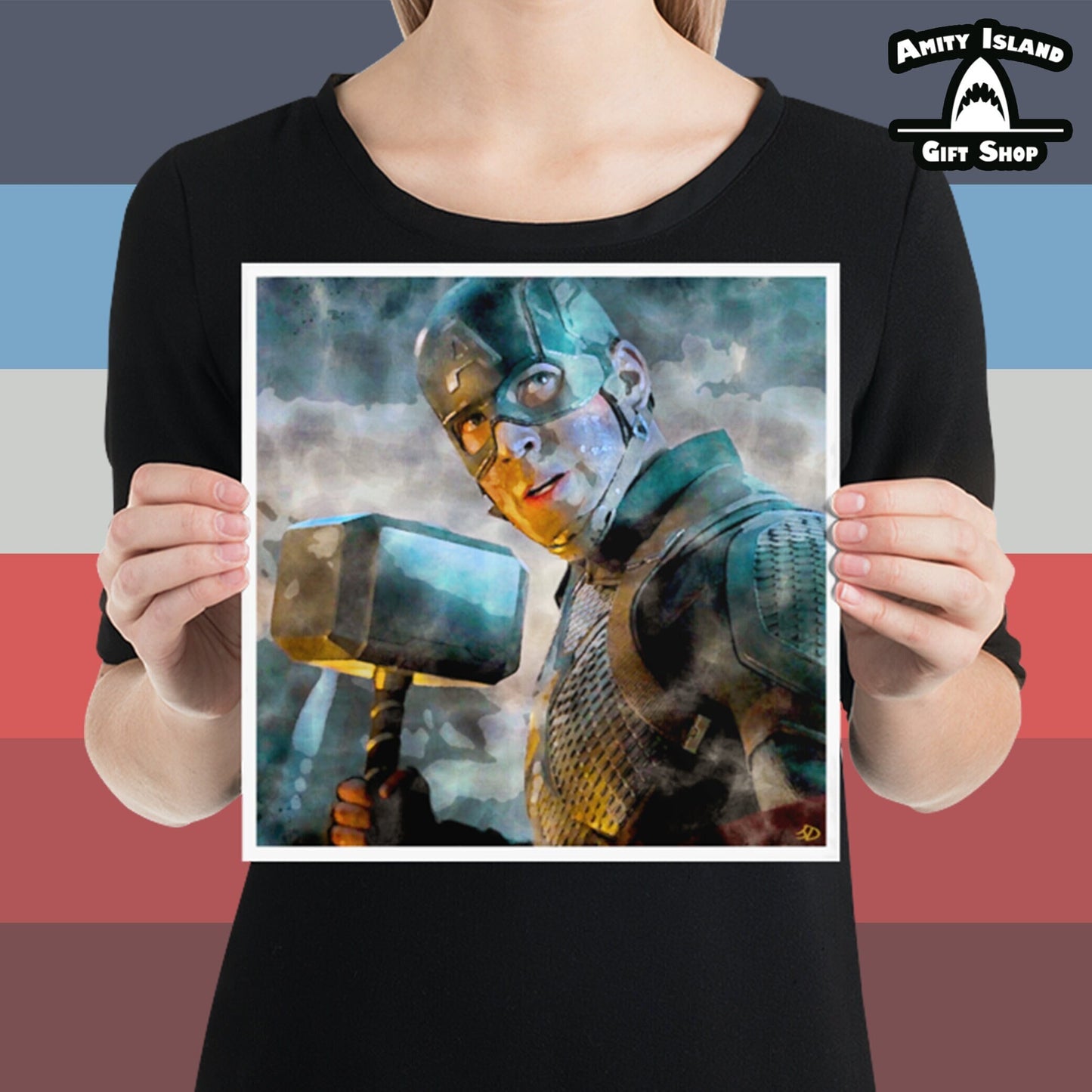 Worthy - Captain America Inspired Art Print
